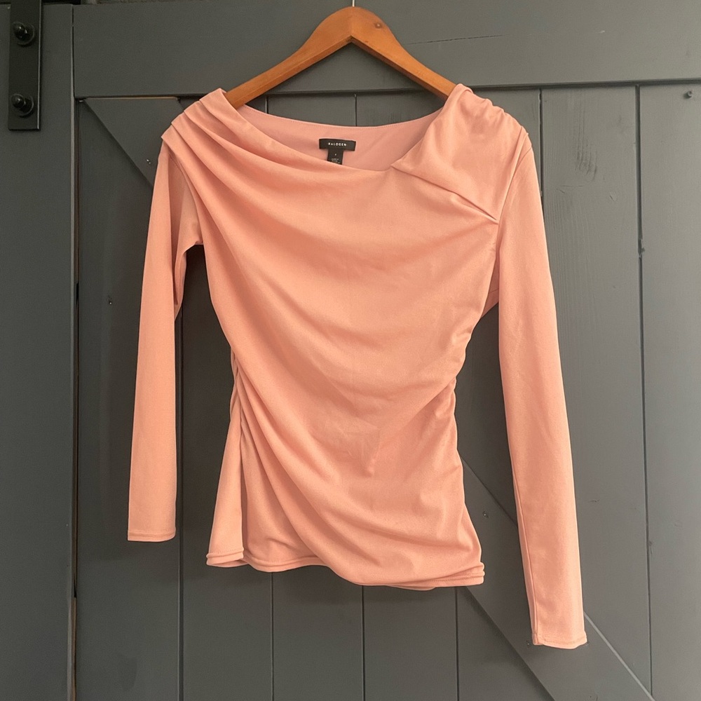 Halogen Soft Pink Long Sleeve Top